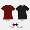  COMBO 2 ÁO NỮ  - COTTON THOÁT NHIỆT SIÊU MÁT, SIÊU NHẸ - Đô Japan, Đen 