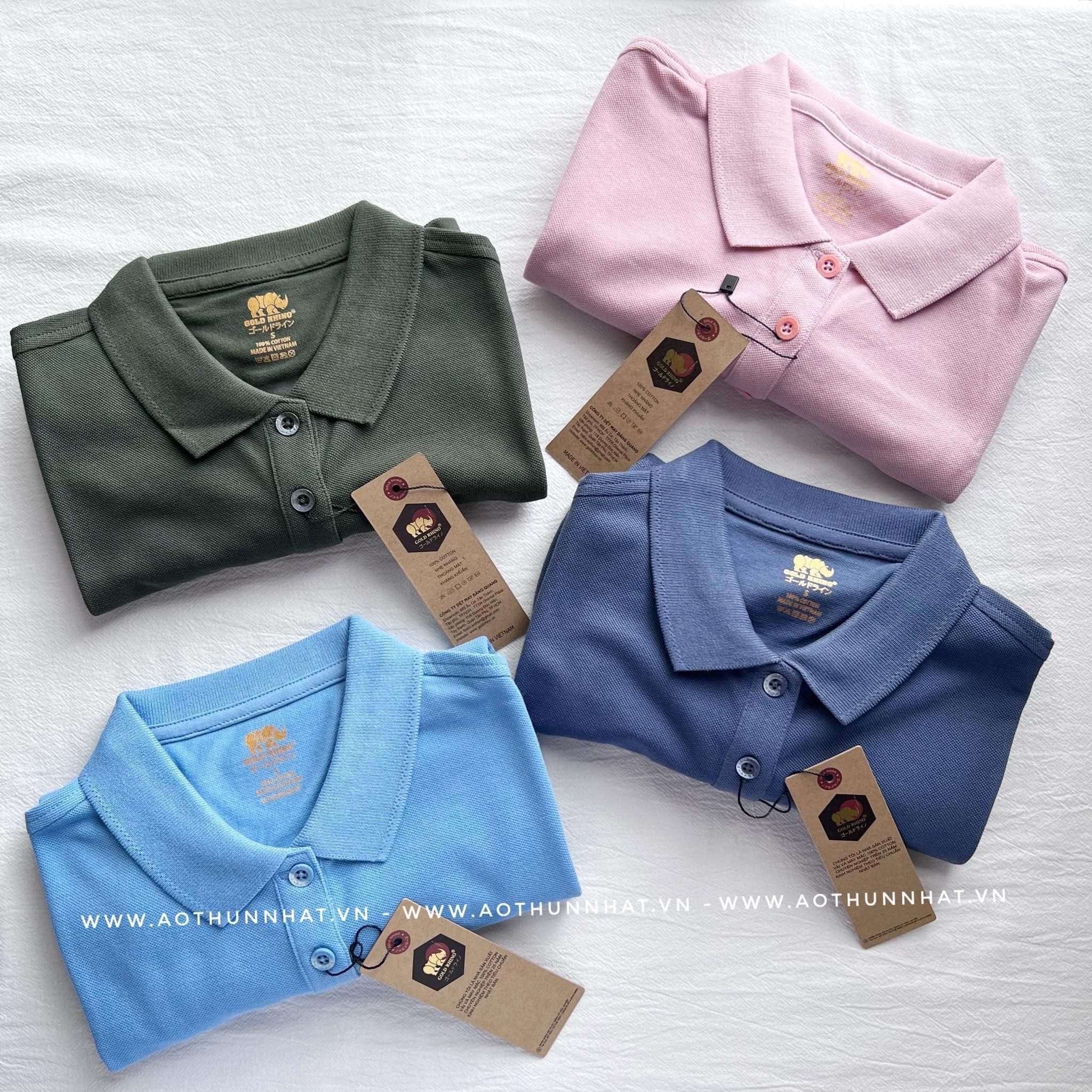  POLO NỮ 100% COTTON - Màu Đen 