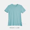  COMBO 3 ÁO NỮ  - COTTON 100% THOÁT NHIỆT SIÊU MÁT, SIÊU NHẸ - Sen, Tím pastel, Ngọc lam 