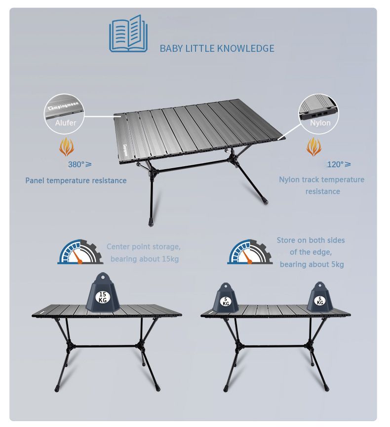 BÀN NHÔM DU LỊCH CAMPINGMOON T-520