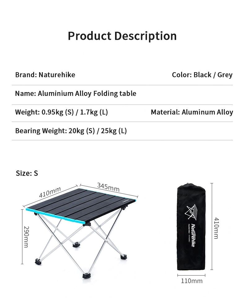 BÀN GẤP DÃ NGOẠI SIÊU NHẸ NATUREHIKE NH19Z008-Z