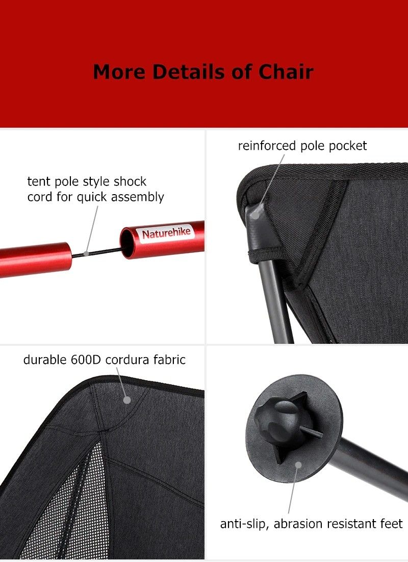 GHẾ DÃ NGOẠI NATUREHIKE FOLDING MOON NH18Y050-Z YL-05