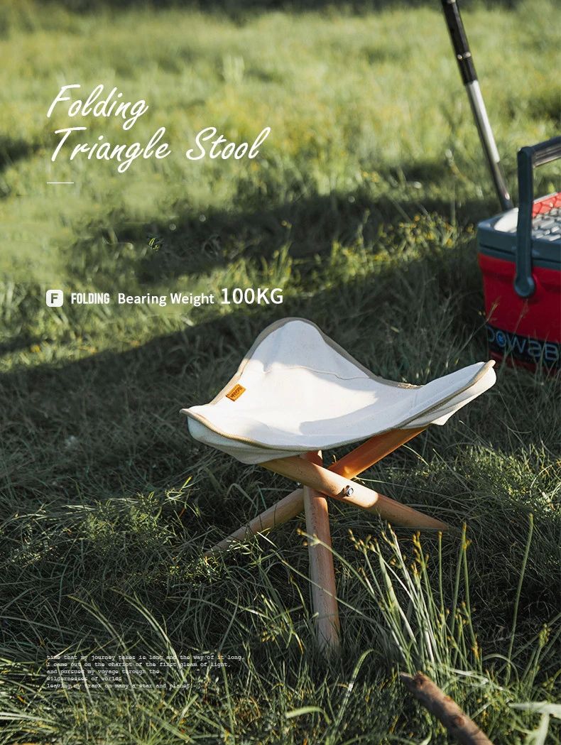 GHẾ GẤP GỖ TAM GIÁC VINTAGE NATUREHIKE NH20JJ008