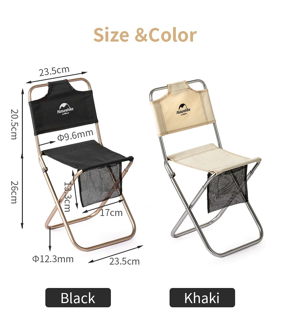 GHẾ GẤP TỰA LƯNG SIÊU GỌN NATUREHIKE NH18M001-Z