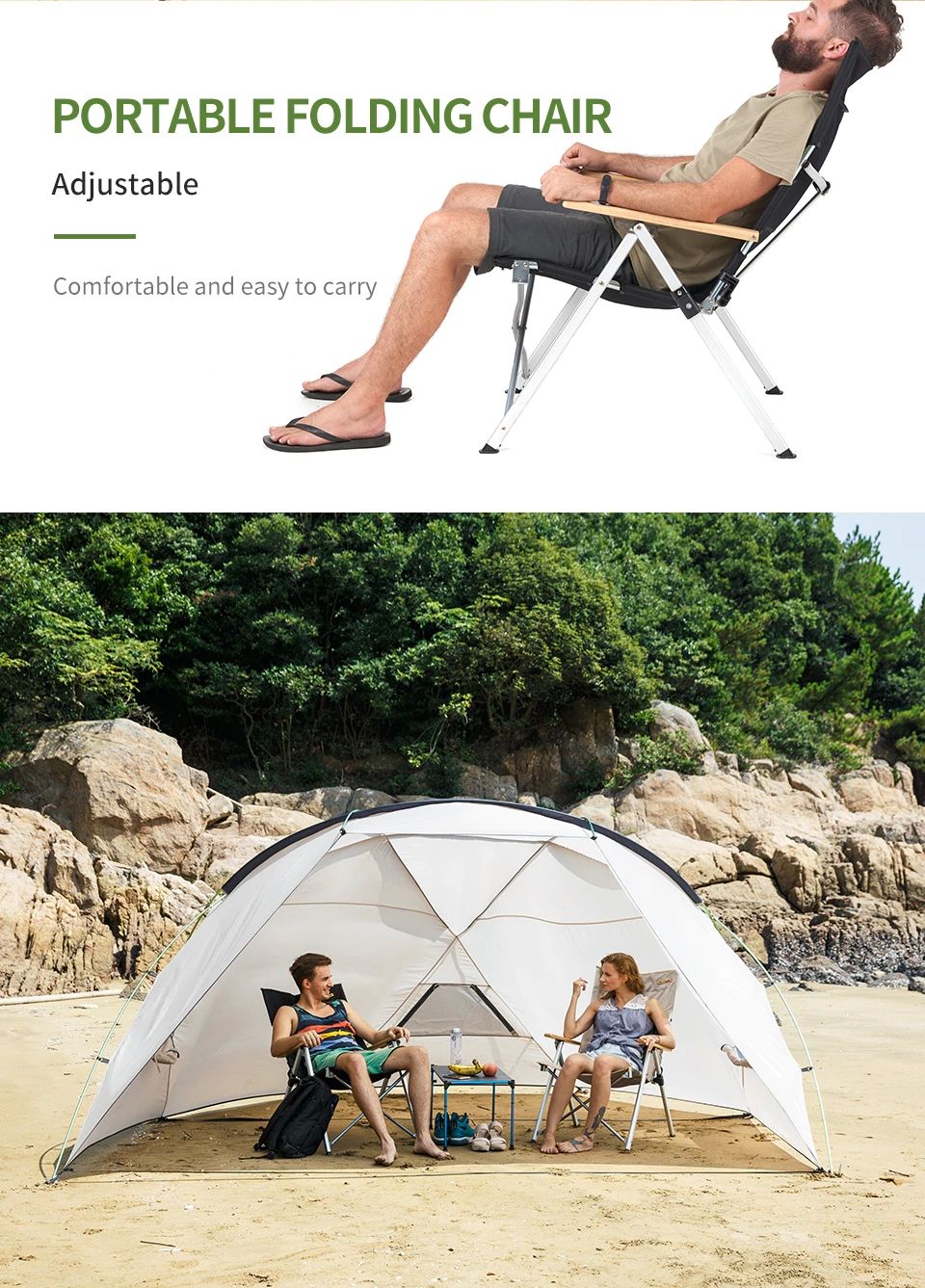 GHẾ THƯ GIÃN GẤP GỌN NATUREHIKE NH17T003-Y