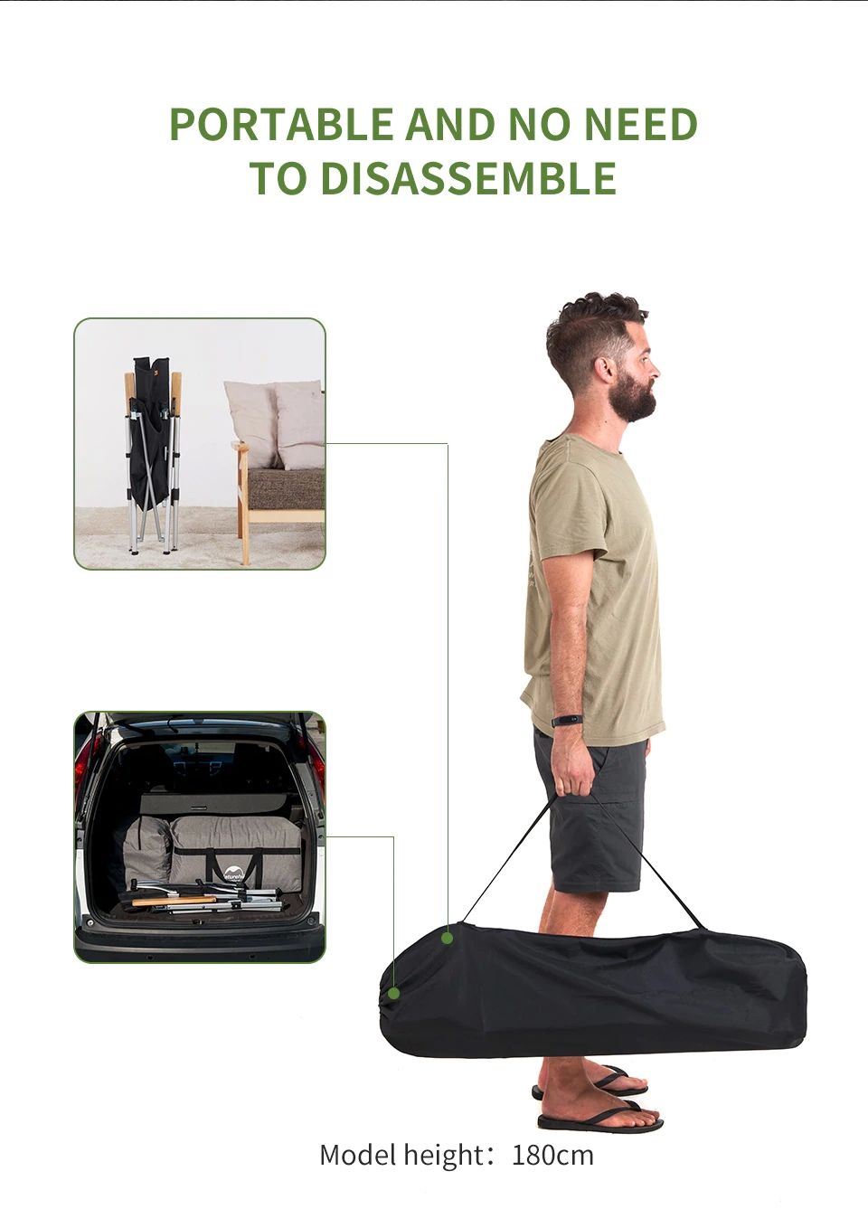 GHẾ THƯ GIÃN GẤP GỌN NATUREHIKE NH17T003-Y