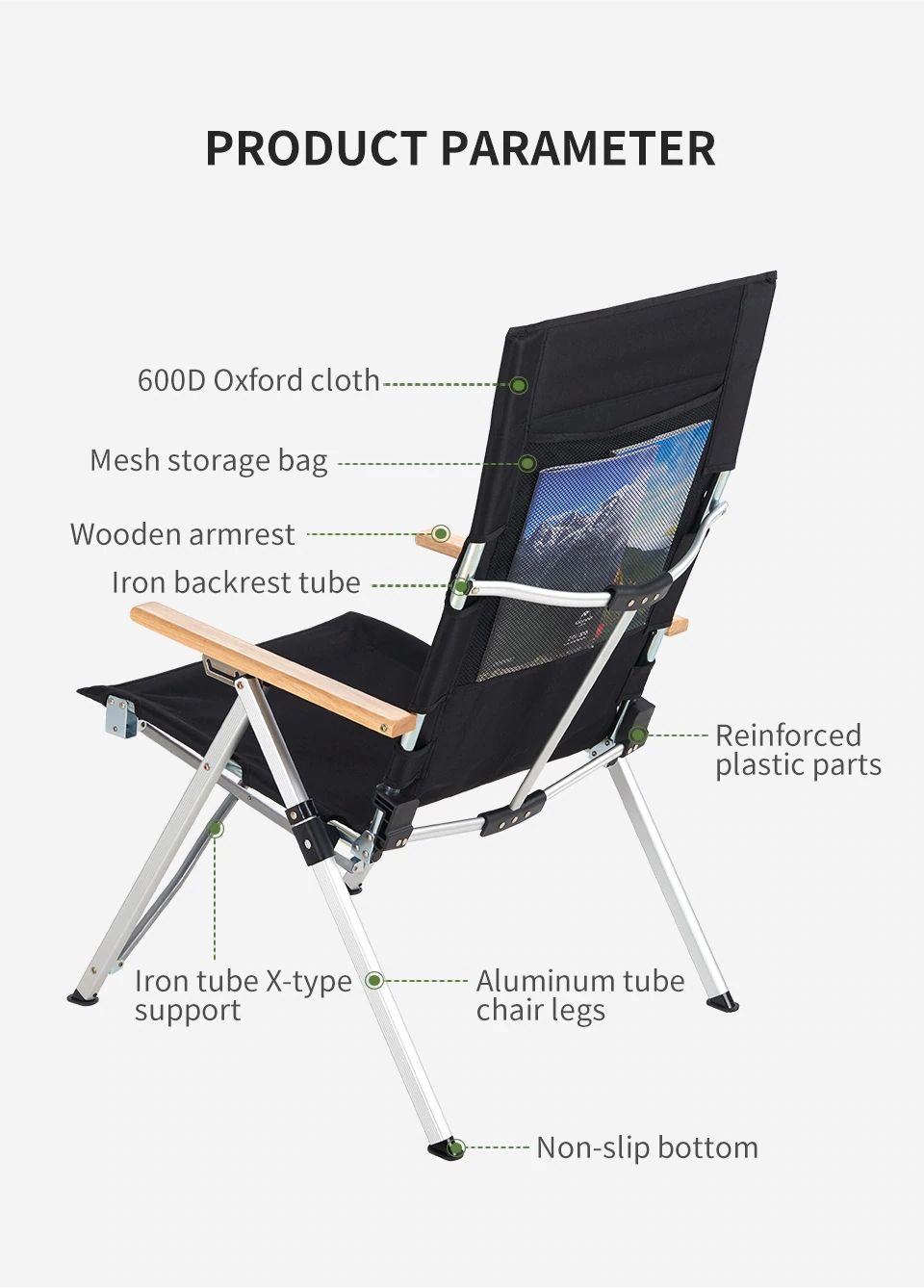 GHẾ THƯ GIÃN GẤP GỌN NATUREHIKE NH17T003-Y