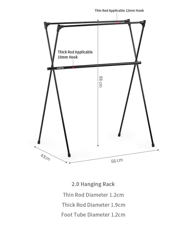 GIÁ TREO ĐỒ ĐÔI NATUREHIKE NH20PJ102