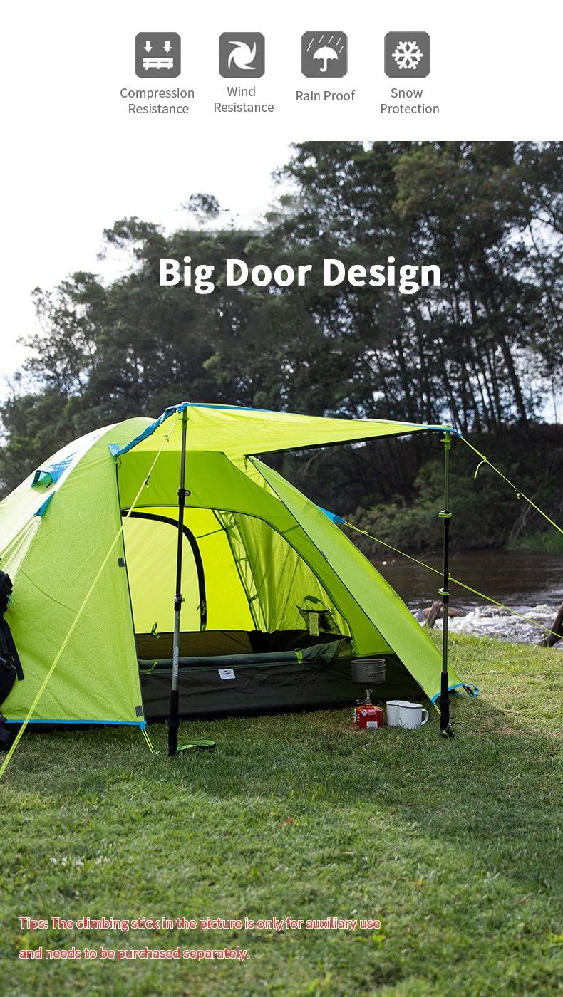 LỀU CẮM TRẠI 3 NGƯỜI NATUREHIKE NH18Z033-P