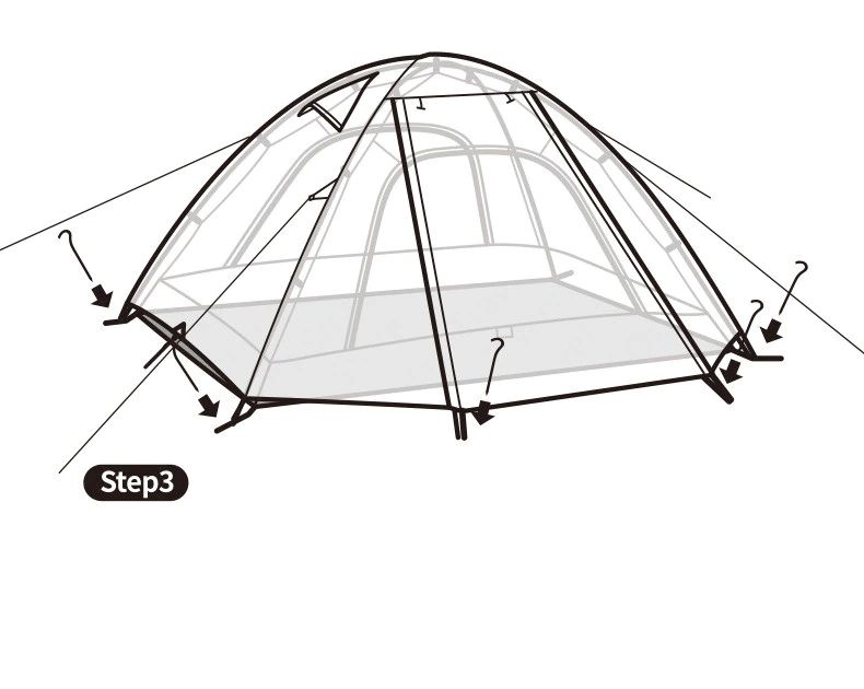 LỀU CẮM TRẠI 4 NGƯỜI NATUREHIKE NH18Z044-P