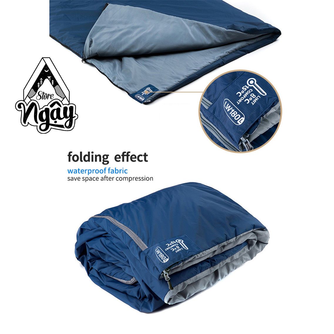 TÚI NGỦ MỎNG NHẸ NATUREHIKE LW180 NH15S003-D