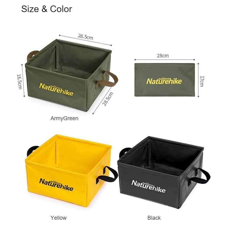 XÔ VUÔNG GẤP GỌN NATUREHIKE NH19SJ007