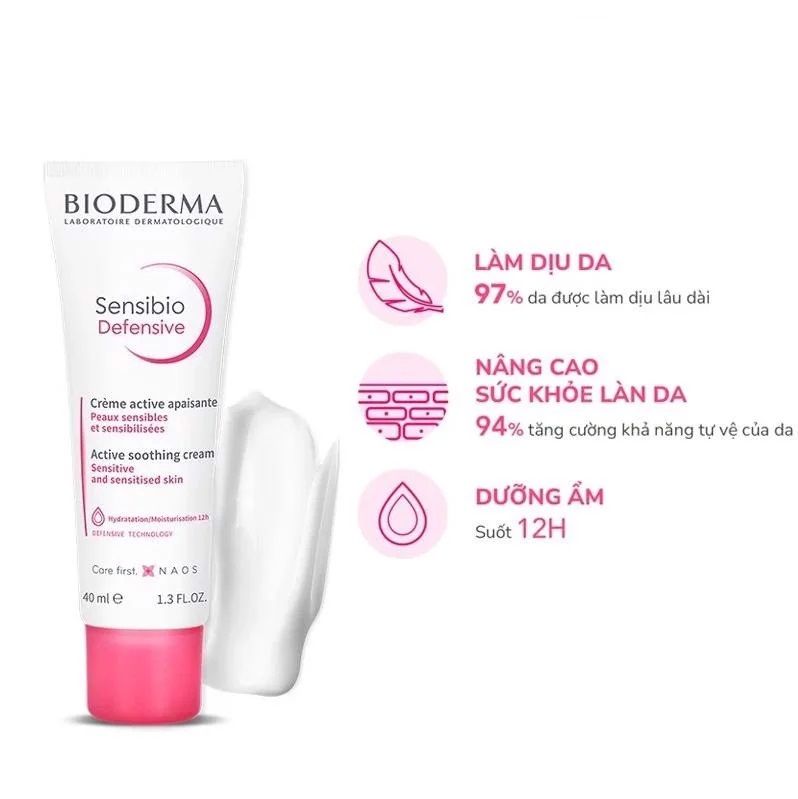 Kem Dưỡng Làm Dịu Phục Hồi Da Bioderma Sensibio Defensive Cream 40ml