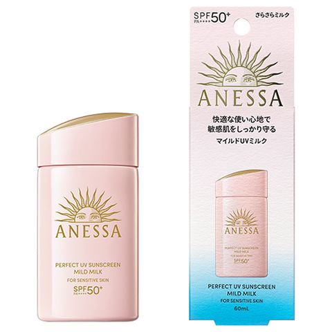 Sữa Chống Nắng Cho Da Nhạy Cảm & Trẻ Em Anessa Perfect UV Sunscreen Mild Milk SPF50+/PA++++ 60ml