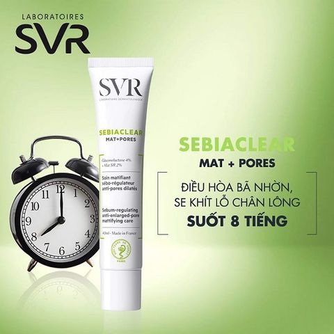 Kem Dưỡng Giảm Mụn Se Khít Lỗ Chân Lông SVR Sebiaclear Mat + Pores 40ml