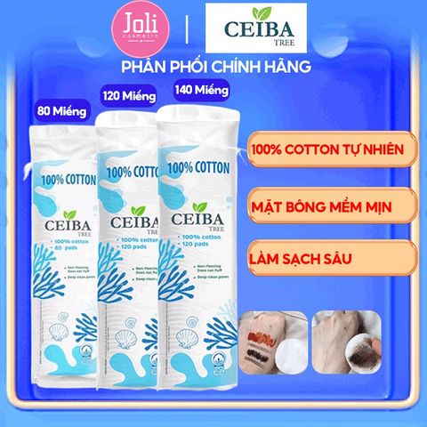 Bông Tẩy Trang Ceiba 100% Chất Liệu Cotton