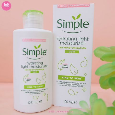 Sữa Dưỡng Ẩm Simple Kind To Skin Hydrating Light Moisturiser 125ml