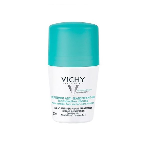 Lăn Khử Mùi Ngăn Mồ Hôi Giữ Khô Thoáng Suốt 48H Vichy Traitement Anti Transpirant 50ml