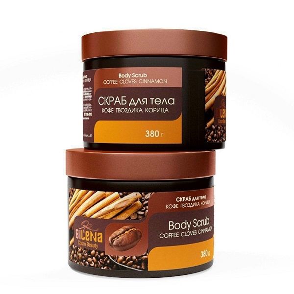 Tẩy Tế Bào Chết Body Quế Hồi & Cà Phê Bilena Cosm Beauty Body Scrub Coffee Cloves Cinnamon 380g