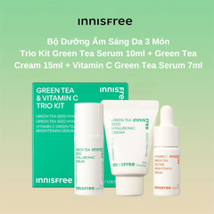 Bộ Dưỡng Ẩm Sáng Da 3 Món innisfree Trio Kit Green Tea Serum 10ml + Green Tea Cream 15ml + Vitamin C Green Tea Serum 7ml