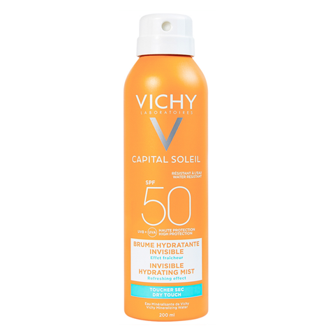 Xịt Chống Nắng Vichy Ideal Soleil Invisible Hydrating Mist SPF 50 PA+++ UVB + UVA 200ml