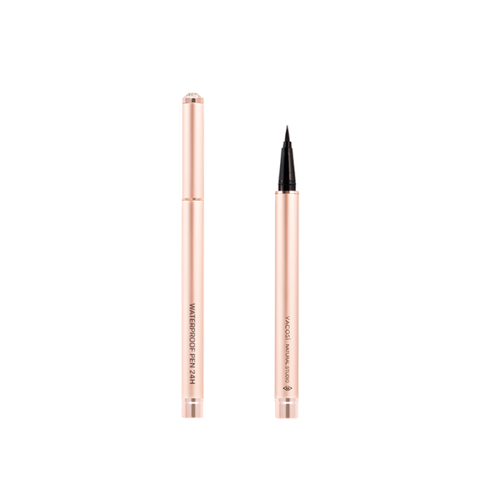 Bút Kẻ Mắt Nước Vacosi VM20 Rose Gold Đen Bóng Lâu Trôi Waterproof Pen 24H