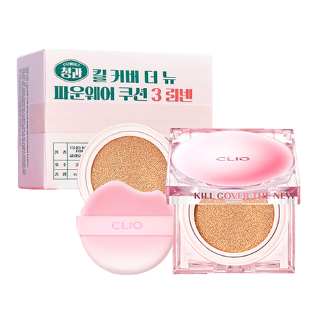 Phấn Nước Clio Kill Cover The New Founwear Cushion SPF50+ PA+++ (hộp hồng tặng kèm lõi)