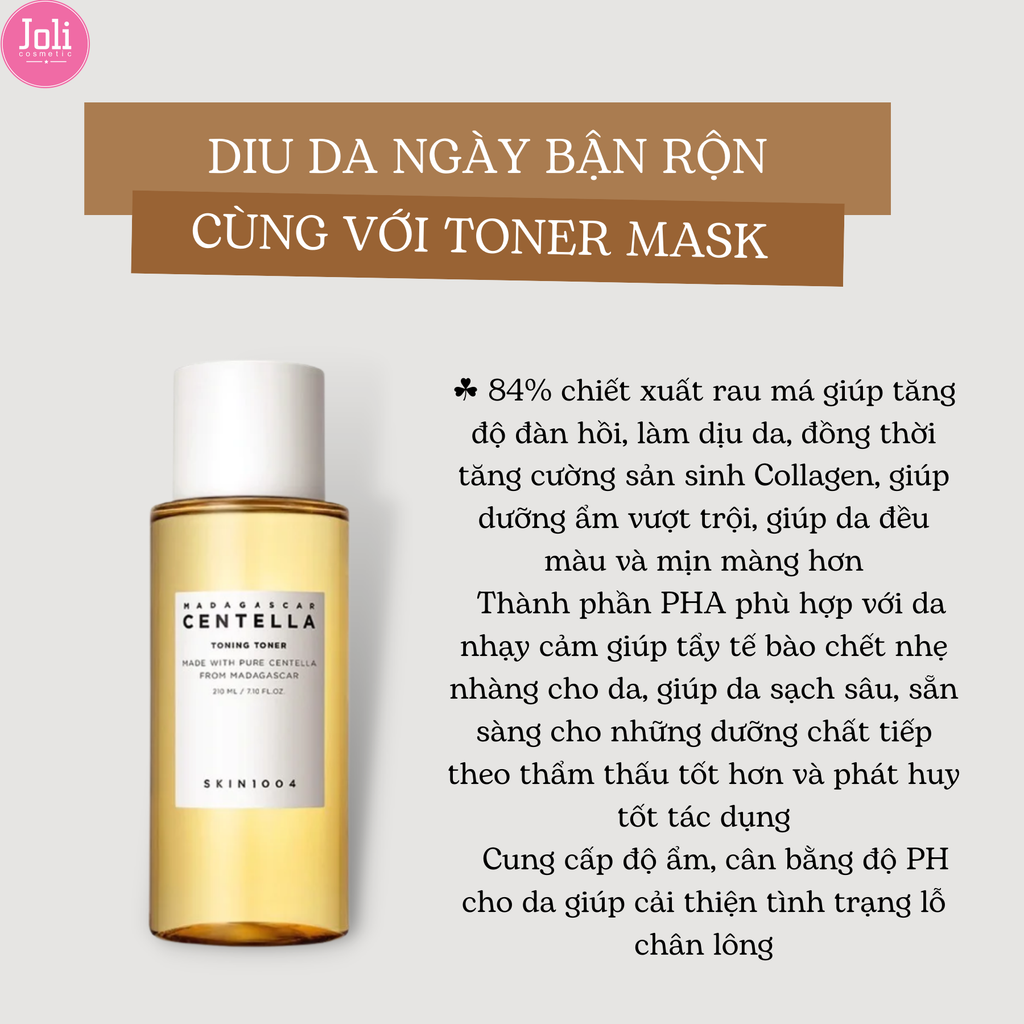 Nước Hoa Hồng Phục Hồi Tái Tạo Da Skin1004 Madagascar Centella Toning Toner 210ml