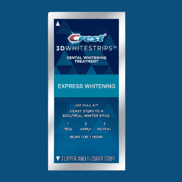 Miếng Dán Trắng Răng Crest 3D Whitestrips 1 Hour Express Levels 12 Whiter