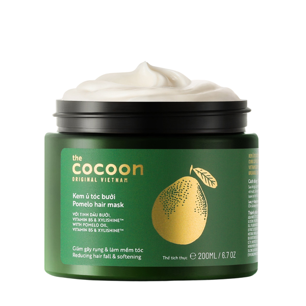 Kem Ủ Tóc Bưởi Giảm Gãy Rụng Tóc Mềm Mượt Chắc Khỏe Cocoon Pomelo Hair Mask 200ml