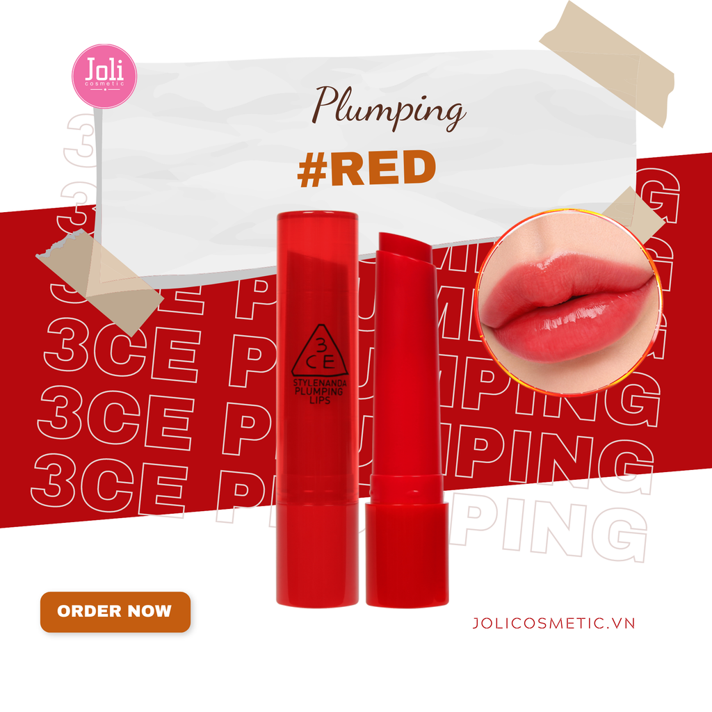 Son Dưỡng Bóng Có Màu 3CE Plumping Lips