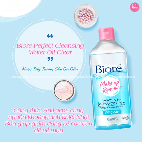 Nước Tẩy Trang Cho Da Dầu Biore Makeup Remover Perfect Cleansing Water Oil Clear 400ml