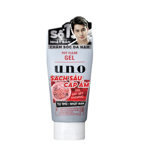 Gel Rửa Mặt Làm Sạch Sâu Cấp Ẩm Shiseido Uno Hot Clear Gel 120g