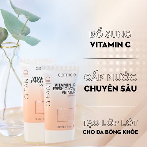 Kem Lót Bổ Sung Cấp Nước Catrice Clean ID Vitamin C Fresh Glow Primer 30ml