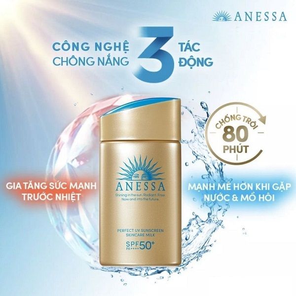 Sữa Chống Nắng Kiềm Dầu Anessa Perfect UV Sunscreen Skincare Milk SPF50+ PA++++ 60ml