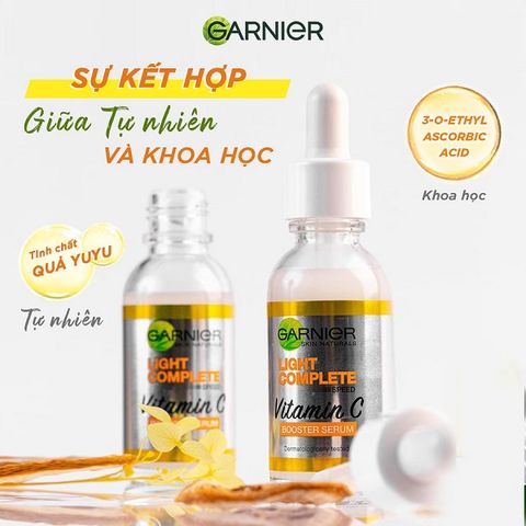 Tinh Chất Garnier Tăng Cường Sáng Da Mờ Thâm Light Complete 30x Vitamin C Booster Serum