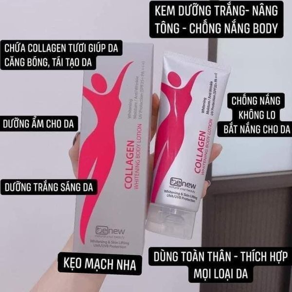 Kem Dưỡng Thể Trắng Da Nâng Tone Benew Collagen Whitening Body Lotion SPF35+ PA+++ 200ml