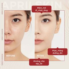 Phấn Nước Aprilskin Hero Cushion SPF50+ PA ++++ (Tặng Kèm Lõi)