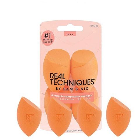 Mút Trang Điểm Real Techniques (Set 4 Cái) Miracle Complexion Sponge 4 Pack