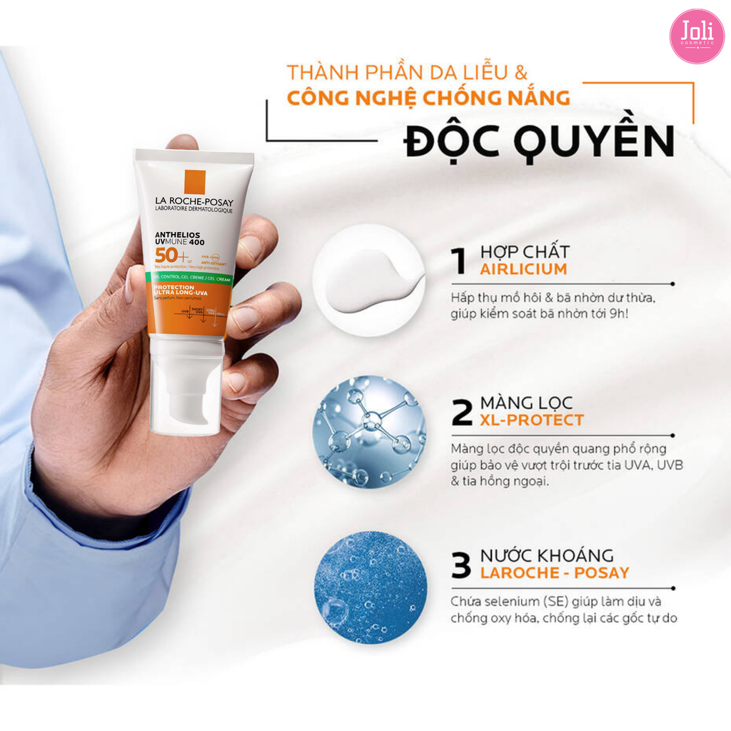 Kem Chống Nắng Cho Da Dầu La Roche-Posay Anthelios UVMune 400 Gel-Cream SPF50+ 50ml