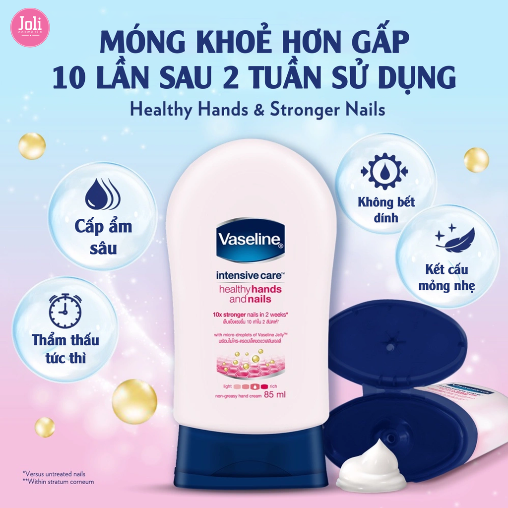 Kem Dưỡng Da Và Móng Tay Vaseline Intensive Care Healthy Hands and Nails 85ml