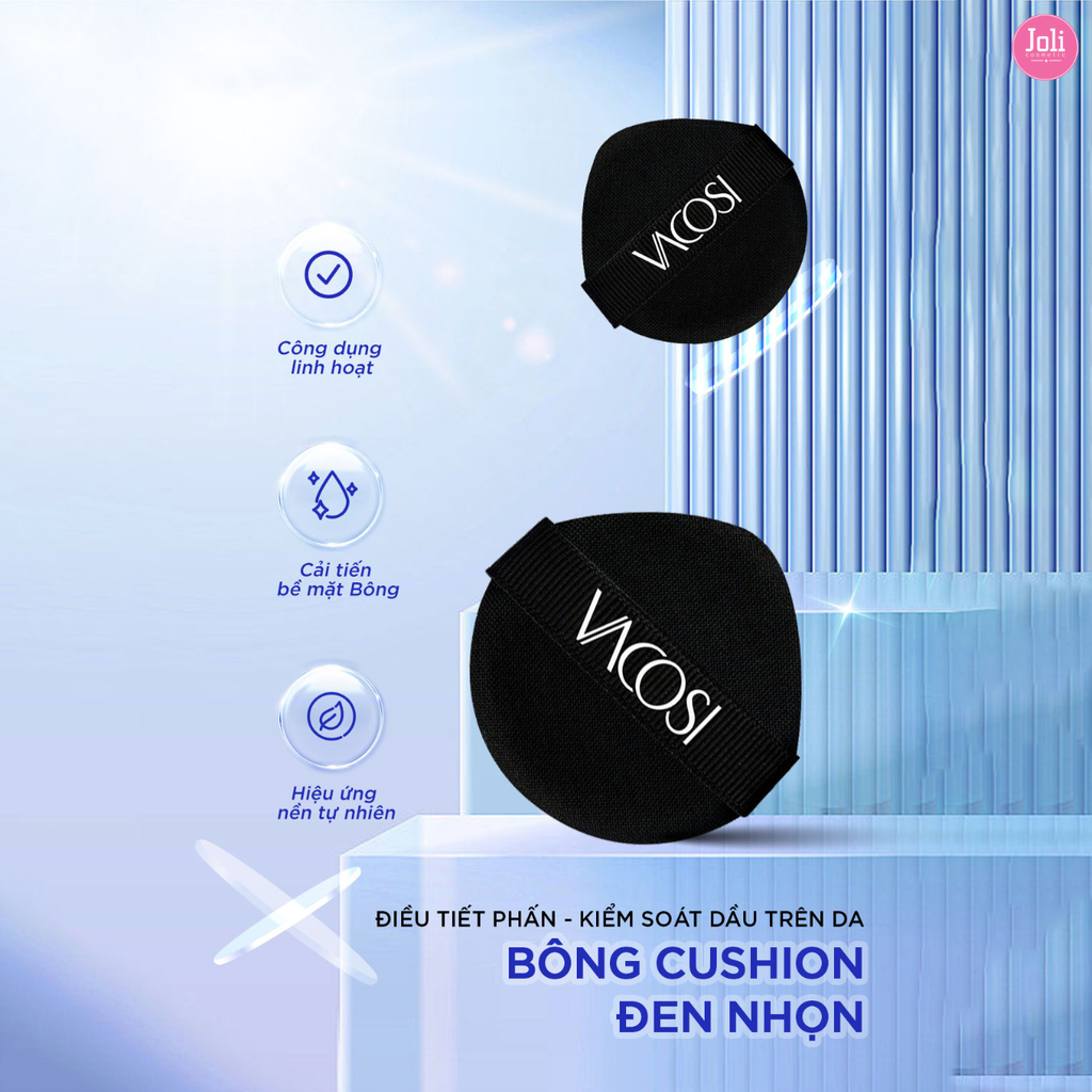 Bông Cushion Đầu Nhọn Màu Đen Vacosi PU06-02 Cushion Sponge