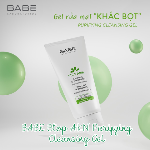 Sữa Rửa Mặt Cho Da Dầu Mụn Babe Stop Akn Purifying Cleansing Gel