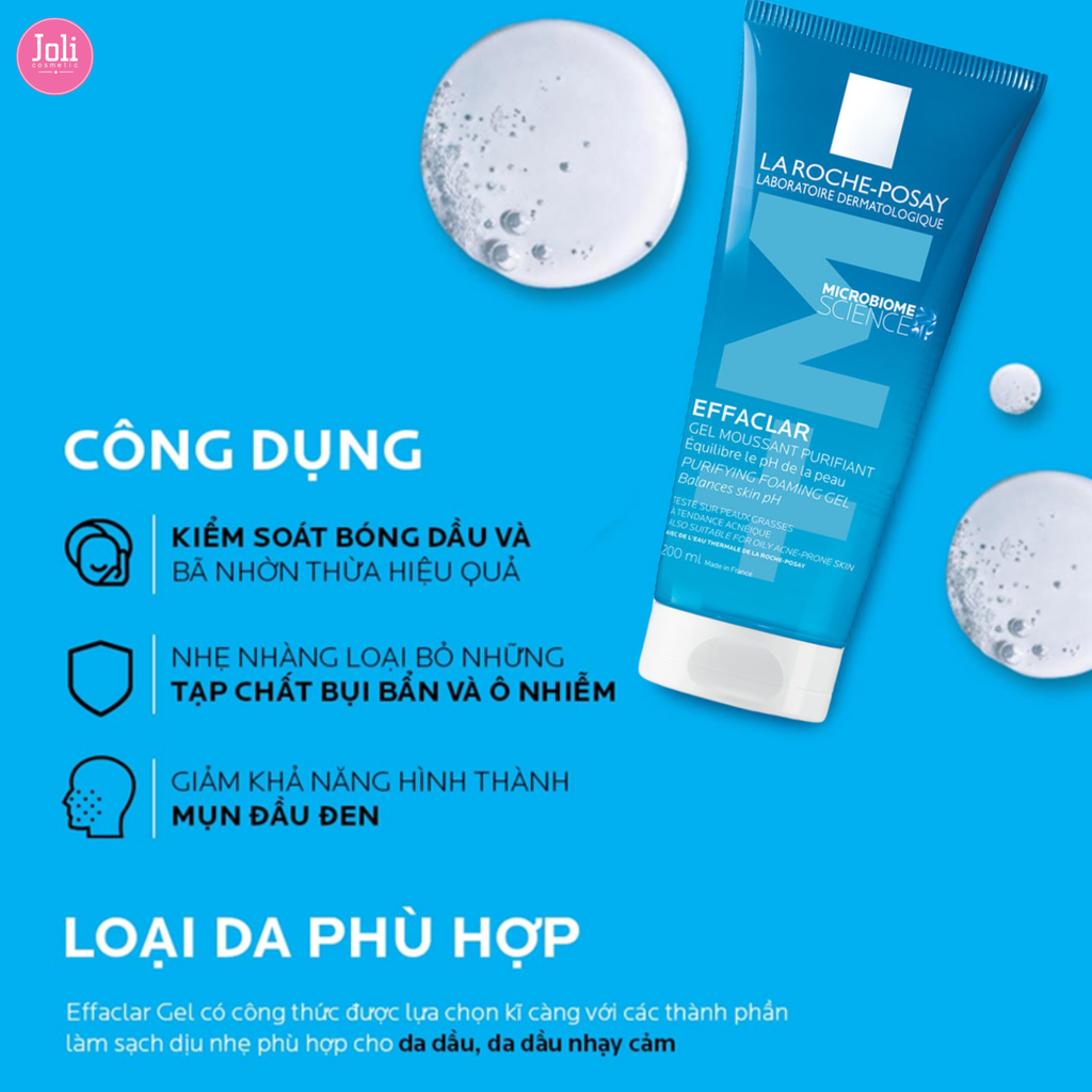 Gel Rửa Mặt Cho Da Dầu Nhạy Cảm La Roche-Posay Effaclar Purifying Foaming Gel For Oily Sensitive Skin