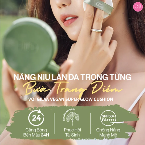 Phấn Nước Gilaa Vegan Super Glow Cushion SPF50+ PA++++ 15g