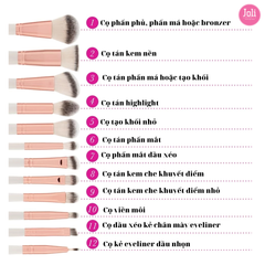 Bộ Cọ Trang Điểm 12 Cây BH Cosmetics Rose Romance Piece Brush Set