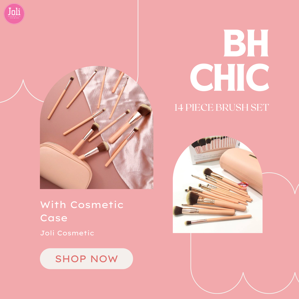 Bộ Cọ Trang Điểm 14 Cây BH Cosmetics Chic Piece Brush Set With Bag