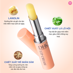 Son Dưỡng Ẩm Cho Môi DHC Lip Cream 1.5g