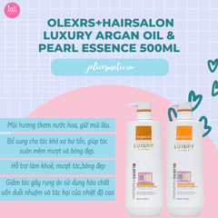 Bộ Gội Xả Olexrs+HairSalon Luxury Argan Oil & Pearl Essence