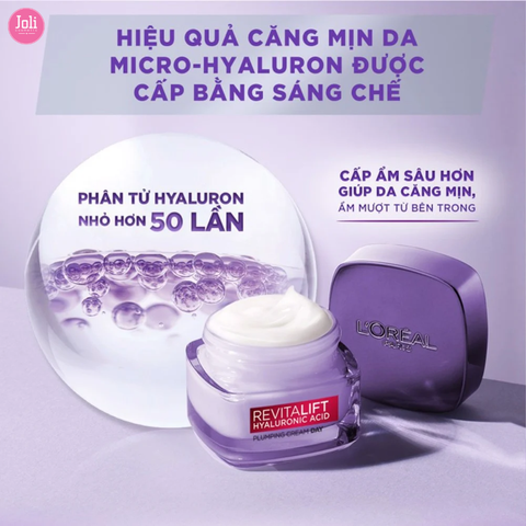 Kem Dưỡng Ban Ngày Cấp Ẩm Giảm Nếp Nhăn Loreal Revitalift Hyaluronic Acid Plumping Cream Day